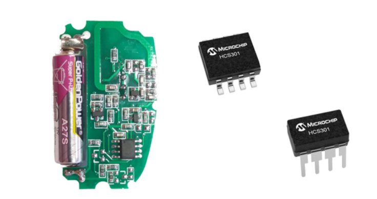 Elektronika RF ovladače a čip Microchips